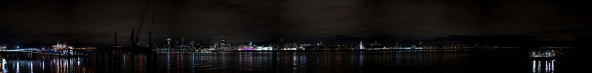 Fototapeta na wymiar A Night Time Skyline View Of Liverpool!