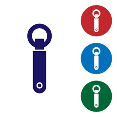 Blue Bottle opener icon isolated on white background. Set color icons in circle buttons. Vector Illustration © vector_v