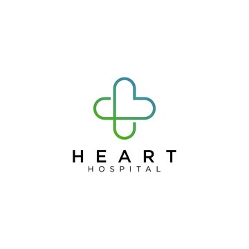Modern logo design of cross, medical and hospital with clean background - EPS10 - Vector.
