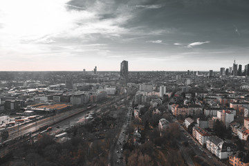 Frankfurt am Main Germany aerial view. 15.01.2020 Frankfurt am Main Germany.