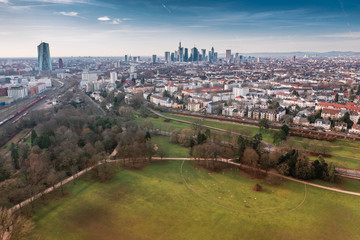 Frankfurt am Main Germany aerial view. 15.01.2020 Frankfurt am Main Germany.