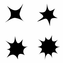 black bullet hole set vector illustration