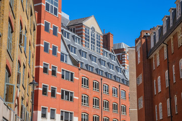 Contemporary mansion block around Holborn in London