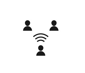 People networking icon vector