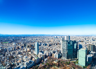 Fototapeta premium 東京 青空と都市風景