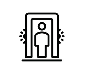 security gate man icon vector 