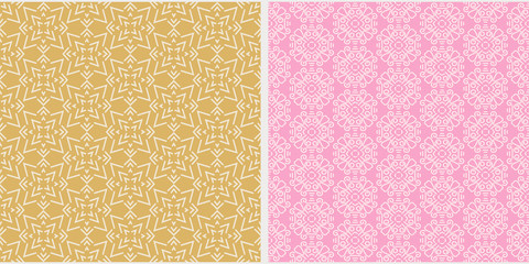Two retro wallpaper backgrounds vector illustration set