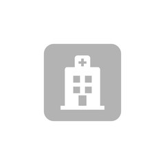 Obraz premium Hospital building flat vector icon