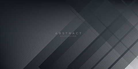  Dark black neutral abstract background for presentation design