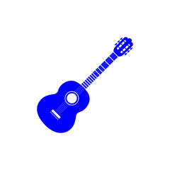 acoustic guitar music in trendy flat design