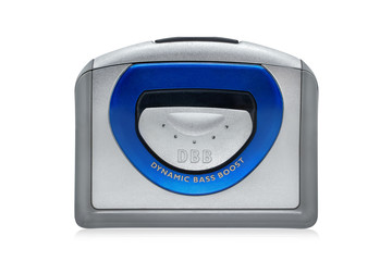 Fototapeta premium Walkman cassette player isolated on white background 