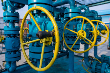 Piping control oil and gas valve