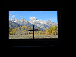 Cross with Mountains in the background