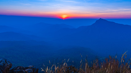 Sunset from the mountain top