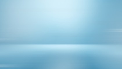 Blue white gradient empty studio room backdrop wallpaper abstract background blurred. use for showcase or product your. copy space for text
