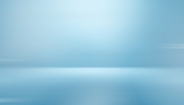 Blue white gradient empty studio room backdrop wallpaper abstract background blurred. use for showcase or product your. copy space for text