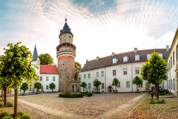 Schloss in Wiesenburg/Mark, Brandenburg, Deutschland  - obrazy, fototapety, plakaty