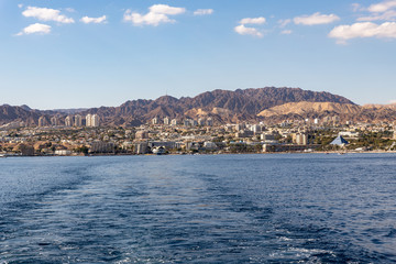 Fototapeta na wymiar Israeli city of Eilat on the Red Sea