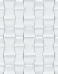 Strips of folded paper. Seamless pattern with a white paper texture folded in accordion.
