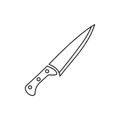 cooking knife icon vector logo