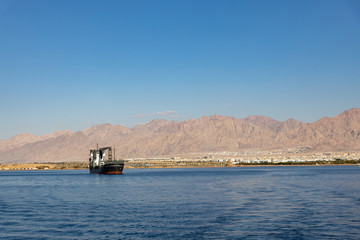 Coast of the Jordanian city of Aqaba