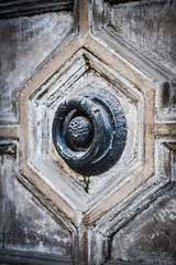 old doors close up view within the historical streets of the italian city Palermo