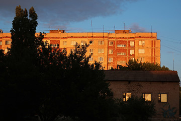 building at evening