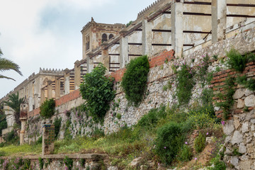 Ruins of Kasbah in Tetouan (Northern Morocco). In Morocco kasbah frequently refers to multiple buildings in a keep, a citadel, or several structures behind a defensive wall.