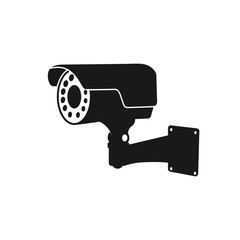 CCTV security cameras vector icons