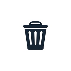 trash container creative icon. From Recycling icons collection. Isolated trash container sign on white background