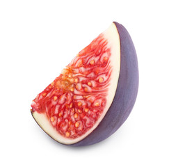 Fresh fig slice fruit isolated on white background