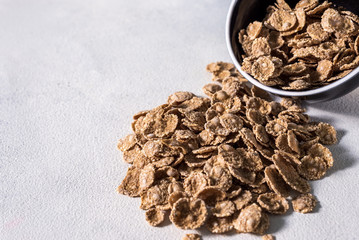  oat and cornflakes. healthy food delicious healthy breakfast