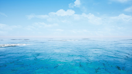 Naklejka na ściany i meble sunny day with ocean background by 3D rendering scene