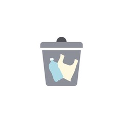 plastic trash creative icon. From Recycling icons collection. Isolated plastic trash sign on white background