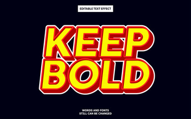 3D editable text effect