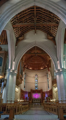 Fototapeta na wymiar Christchurch New Zealand. Before the earthquake. Interior cathedral.