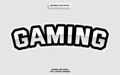 Gaming style editable text effect