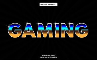 Gaming style editable text effect