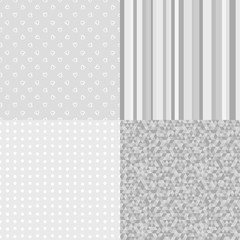 Set of seamless backgrounds. Stripe pattern. Abstract dotted wallpaper of the surface. Prints for your design