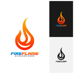 Fire Logo Template Design Vector, Emblem, Creative design, Icon symbol