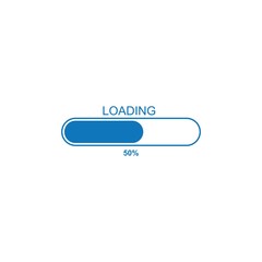 Fototapeta na wymiar loading bar progress icon, load indicator sign, waiting symbols, vector illustration