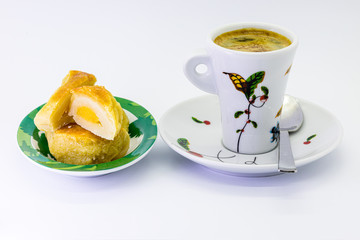 Marzipan from Toledo, sweet dessert made of almond, sugar and egg.