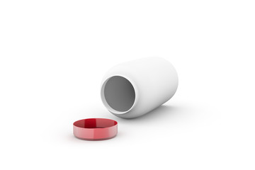 3D Illustration of Realistic Bottle on White