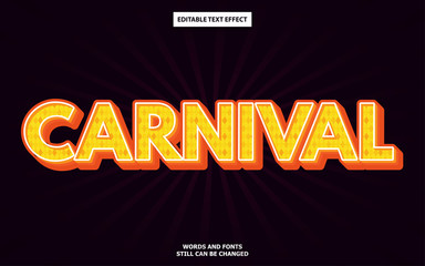 Carnival style editable text effect