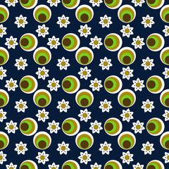 Vector Seamless floral pattern design illustration, Digital textile ornaments.