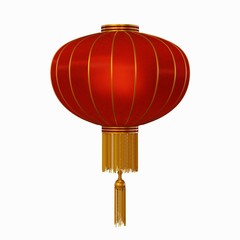 3D render of Chinese lantern over white background. © Allan