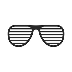Vector illstration of shutter glasses icon on white background. Isolated.