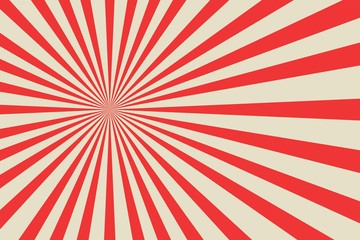 Red vintage shiny starburst background. Vector illustration