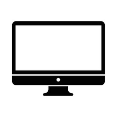 Computer Icon Vector.Computer monitor icon