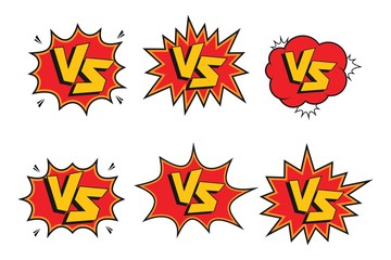 Versus letters or vs logo isolated on white background, 